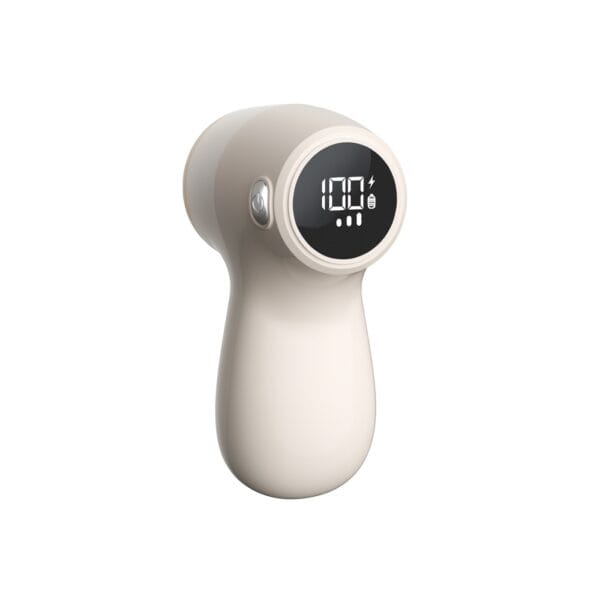 Afișaj digital care indică nivelul bateriei pe aparatul de scame