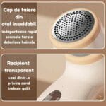 Recipient colector transparent ușor de golit la aparatul de îndepărtat scame