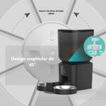 Hrănitor automat PAWTY® cu rotoruri de silicon de înaltă calitate și design unghiular de 45°, ce asigură o distribuire uniformă a hranei.