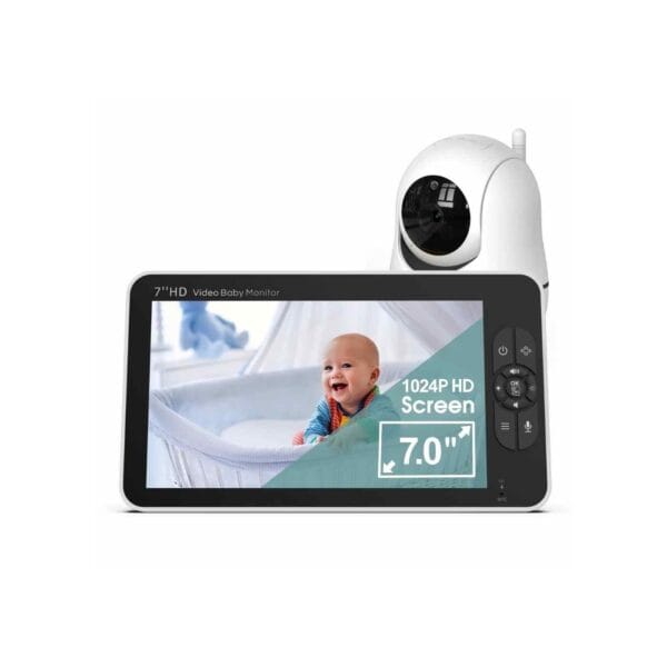 Monitor bebelusi Velisse cu ecran HD de 7.0 inch (1024p).