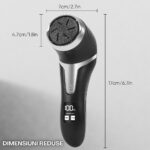 Pilă electrică de dimensiuni compacte – 17 cm înălțime și 7 cm diametru – ușor de manevrat și depozitat, ideală pentru călătorii.