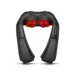 Aparat de masaj pentru gât și umeri cu role Shiatsu și funcție de încălzire, vedere frontală.