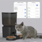 Hrănitor automat PAWTY cu aplicație pentru programarea meselor și monitorizarea istoricului porțiilor servite.