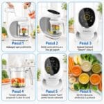 Pașii de utilizare ai aparatului BoboJoy pentru prepararea mâncării sănătoase pentru bebeluși
