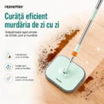 Mop rotativ Homettler pentru curățarea lichidelor, prafului și murdăriei