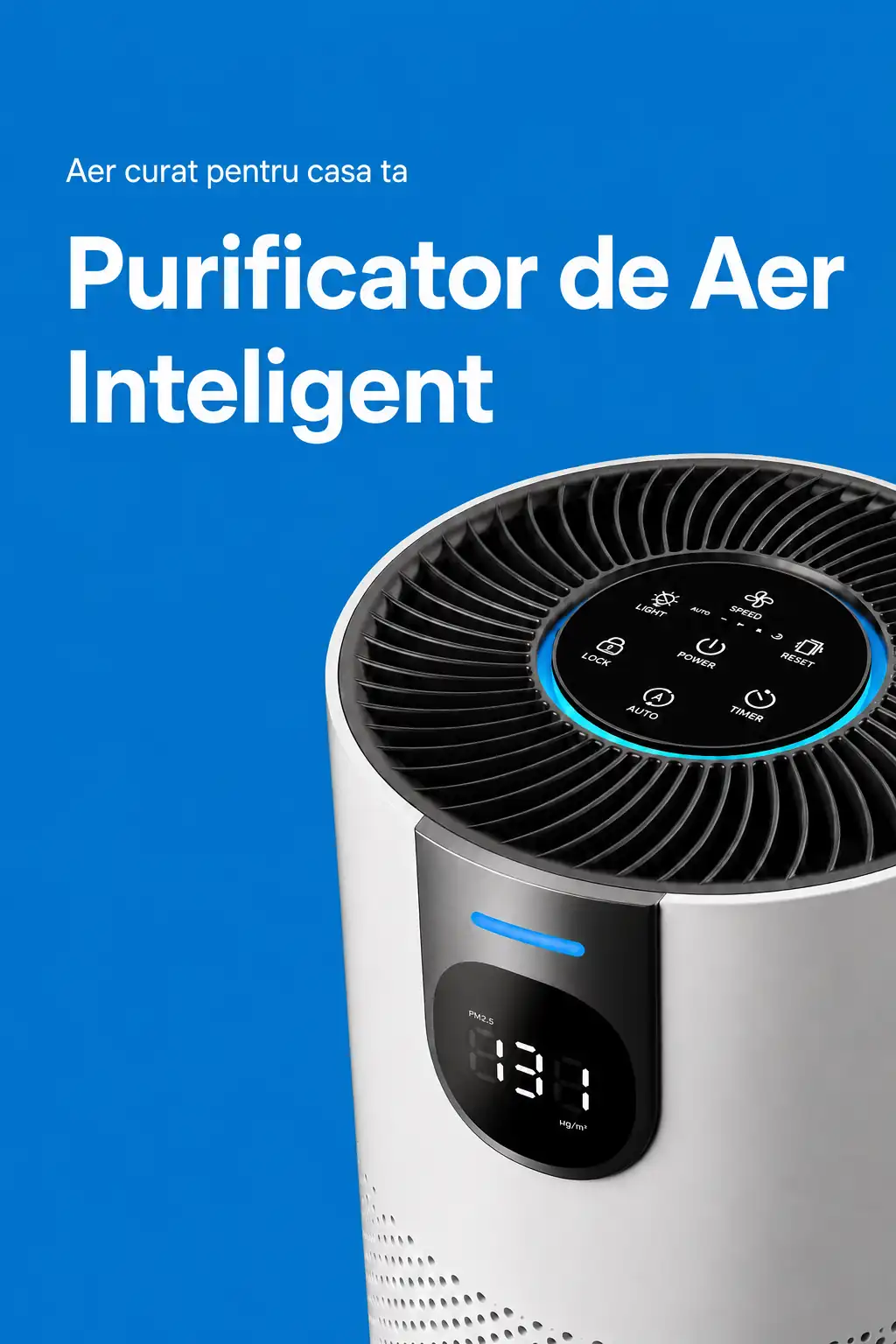 Purificator de aer inteligent pentru aer curat în casă